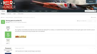 
                            1. Moving game to another PC - General Discussion - War Thunder ...