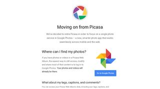 
                            1. Moving on from Picasa - Google