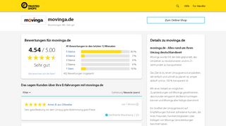 
                            12. movinga.de Bewertungen & Erfahrungen | Trusted Shops