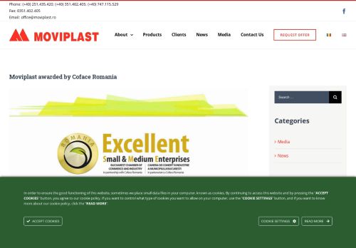 
                            13. Moviplast awarded by Coface Romania - Moviplast