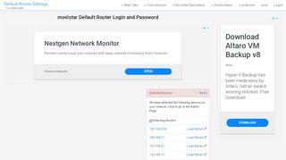 
                            6. movistar Default Router Login and Password - Clean CSS