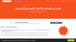 
                            6. movistarswd.certicamara.comcertificate - Certificate details