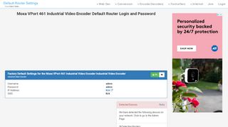 
                            7. Moxa VPort 461 Industrial Video Encoder Default Router Login and ...
