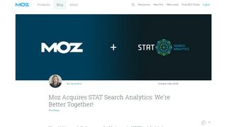 
                            4. Moz Acquires STAT Search Analytics: We're Better Together! - Moz