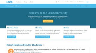 
                            12. Moz Community - Q&A and Events - Moz
