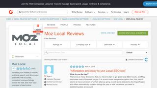 
                            5. Moz Local Reviews 2019 | G2 Crowd