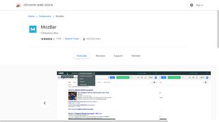 
                            10. MozBar - Google Chrome