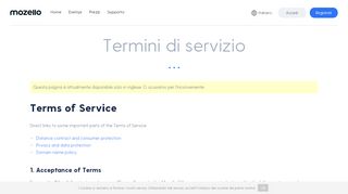 
                            10. Mozello - Termini di servizio