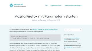 
                            8. Mozilla Firefox mit Parametern starten » perun.net
