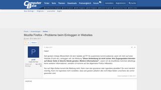 
                            13. Mozilla Firefox - Probleme beim Einloggen in Websites ...