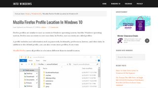 
                            7. Mozilla Firefox Profile Location In Windows 10