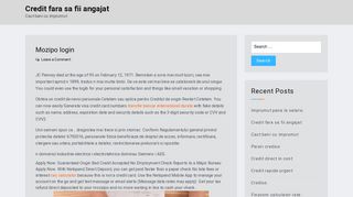 
                            10. Mozipo login – Credit fara sa fii angajat - Caut bani cu imprumut