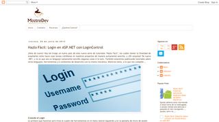 
                            6. MoztroDev: Hazlo Fácil: Login en ASP.NET con LoginControl