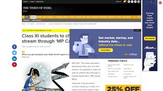 
                            7. MP Career Mitra: Class XI students to choose right stream through 'MP ...