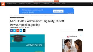 
                            9. MP ITI 2018 Admission, Form, Result, Merit List – www.mpskills.gov.in ...