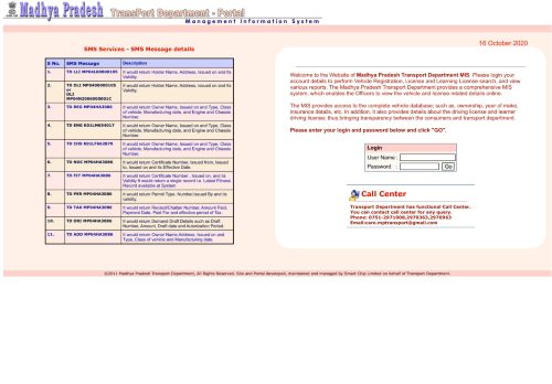 
                            4. MP Transport - Login - Madhya Pradesh Transport Department