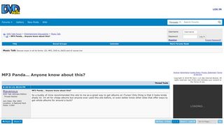 
                            3. MP3 Panda... Anyone know about this? - DVD Talk Forum