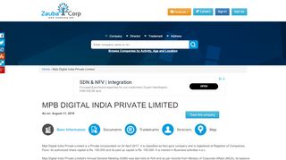 
                            5. MPB DIGITAL INDIA PRIVATE LIMITED - Company, directors and ...