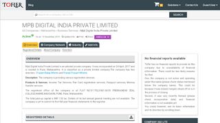 
                            7. Mpb Digital India Private Limited - Financial Reports, Balance Sheets ...