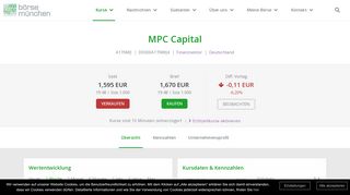 
                            8. MPC Capital - A1TNWJ - Aktiendetails | Börse München