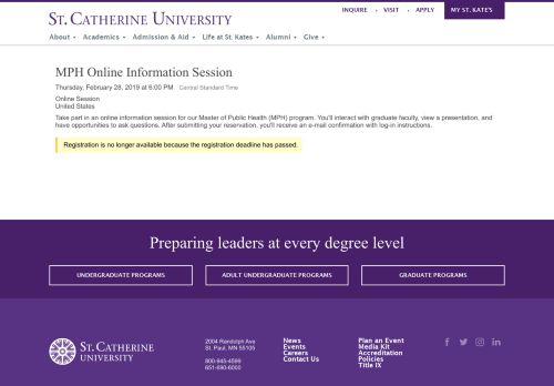 
                            11. MPH Online Information Session