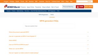 
                            8. MPIN generation FAQs - ICICI Bank