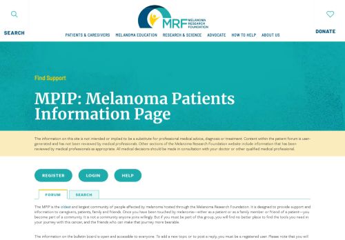 
                            6. MPIP: Melanoma Patients Information Page | Melanoma Research ...