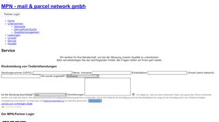 
                            7. MPN - mail & parcel network gmbh - Kontakt