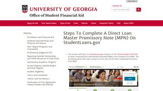 
                            7. (MPN) On StudentLoans.gov - Office of Student Financial Aid