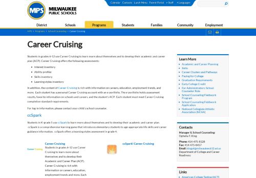 
                            12. MPS: Career Cruising