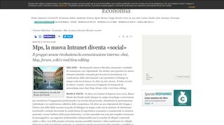 
                            11. Mps, la nuova Intranet diventa «social» - Corriere della Sera