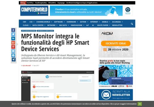 
                            8. MPS Monitor integra le funzionalità degli HP Smart Device Services
