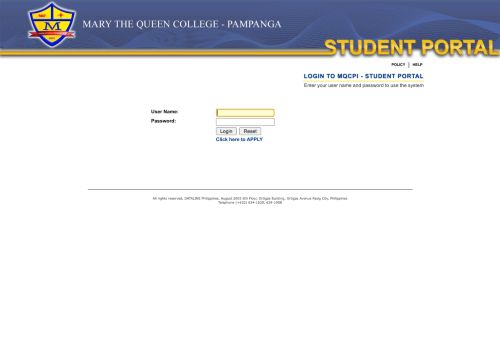 
                            2. MQCPI - STUDENT PORTAL LOGIN