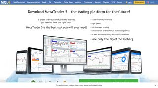 
                            3. MQL4: automated forex trading, strategy tester and custom indicators ...