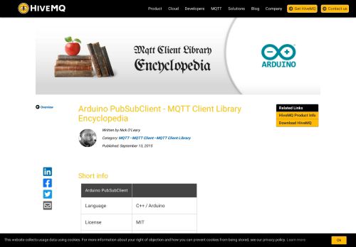 
                            6. MQTT Client Library Encyclopedia - Arduino PubSubClient - HiveMQ