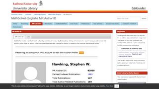 
                            11. MR Author ID - MathSciNet (English) - LibGuides at Radboud ...