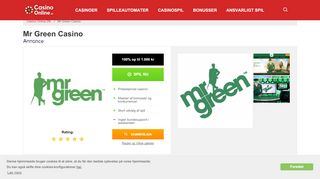 
                            5. Mr Green Casino: 300 free spins + 1.000 kr. bonus [Februar 2019]