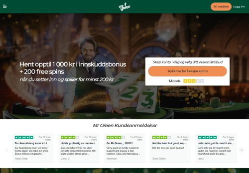 
                            1. Mr Green – Et prisbelønnet online-casino