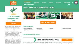 
                            2. Mr Green ⇒ Læs vores anmeldelse + Find februar's ... - Online casino