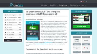 
                            13. Mr Green Sports Review & Test 2019 | The Sportsbook Review