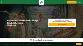 
                            1. Mr Greens Online Casino - 100% Bonus & 200 Freispiele