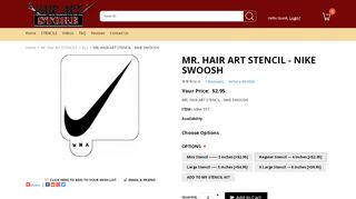 
                            9. mr. hair art stencil - nike swoosh