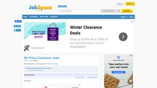 
                            6. Mr Price Cashiers Jobs - Job Space