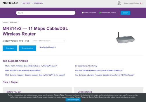 
                            3. MR814v2 | WiFi Router | NETGEAR Support