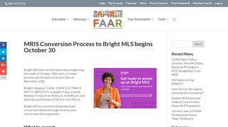 
                            8. MRIS Conversion Process to Bright MLS begins October 30 ...