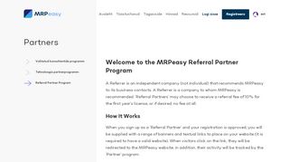 
                            7. MRPeasy Referral Partner Program