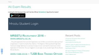 
                            6. Mrsstu Student Login | All Exam Results