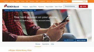 
                            3. mRupee Mobile Money Order - ICICI Bank