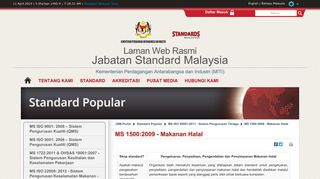 
                            10. MS 1500:2009 - Makanan Halal - JSM Portal