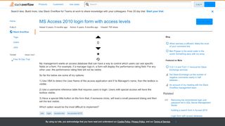 
                            10. MS Access 2010 login form with access levels - Stack Overflow
